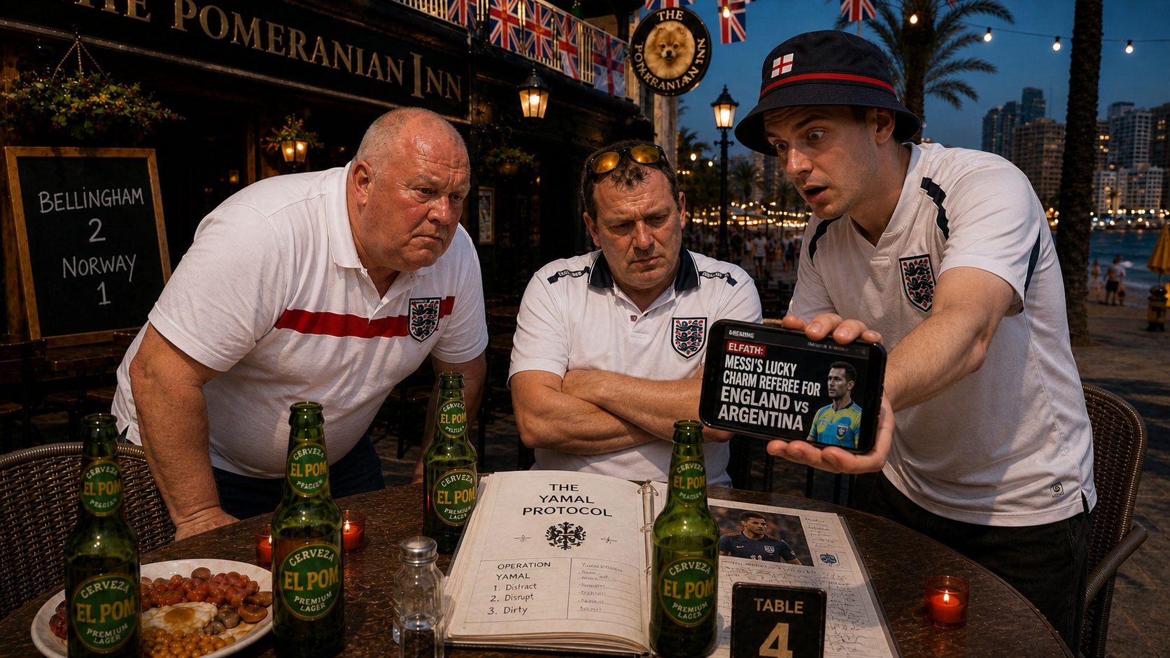 Jonny showing Dave and Tel the Elfath referee news on his phone