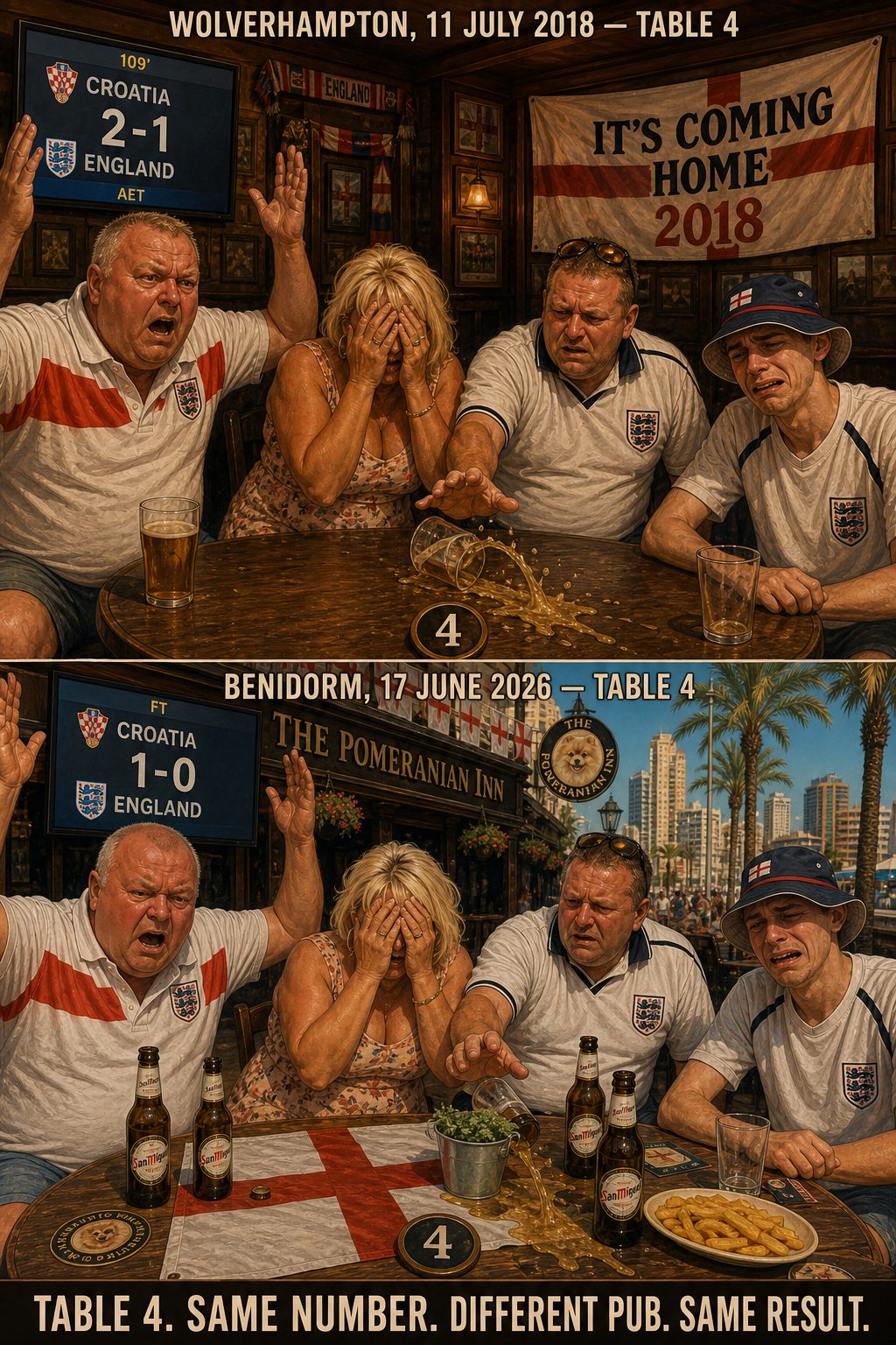 2018 Wolverhampton vs 2026 Benidorm split panel