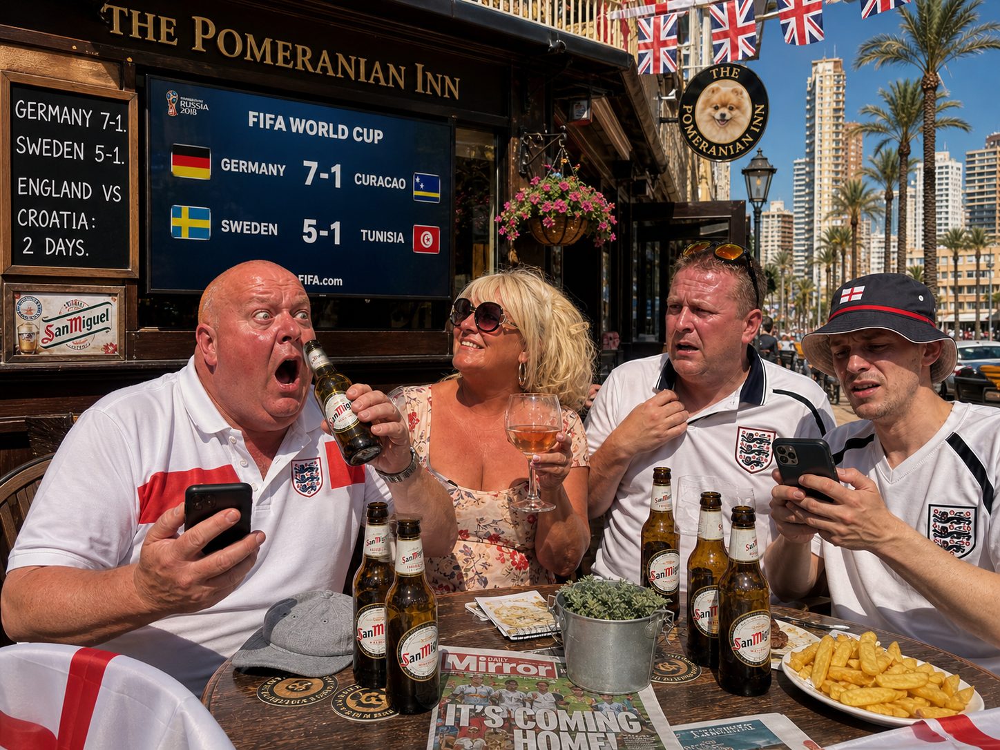 Table 4 watching Germany 7-1 and Sweden 5-1 results