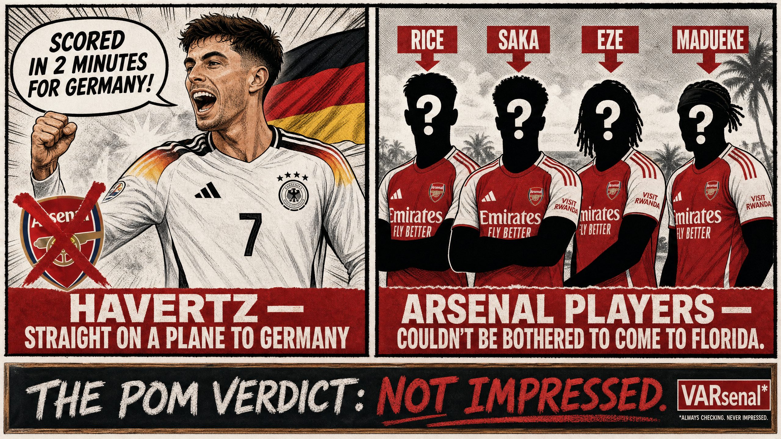 Havertz scores for Germany — Arsenal players miss England camp